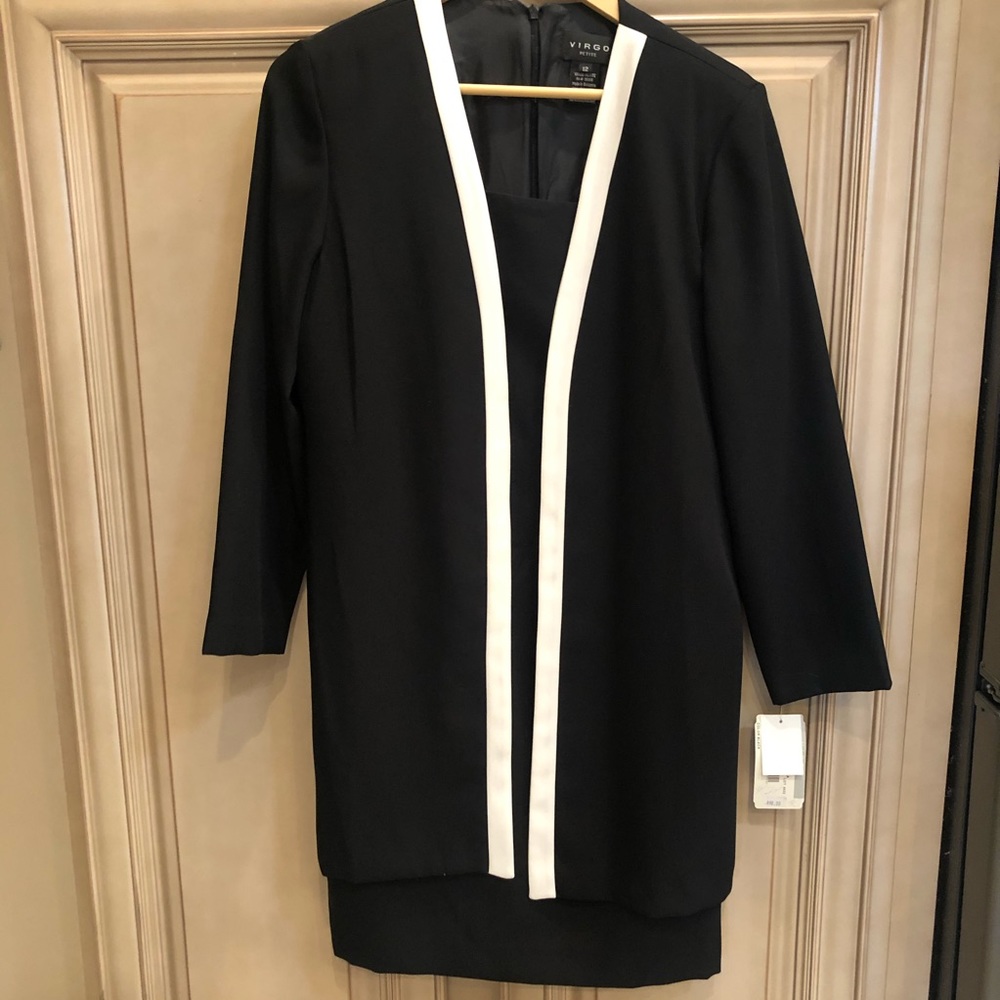 NWT Black Dress with Built in Jacket